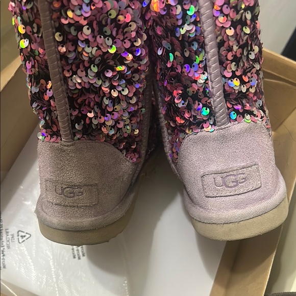 UGG Kids Sequin Boots - Pink and Purple - Picture 4 of 6